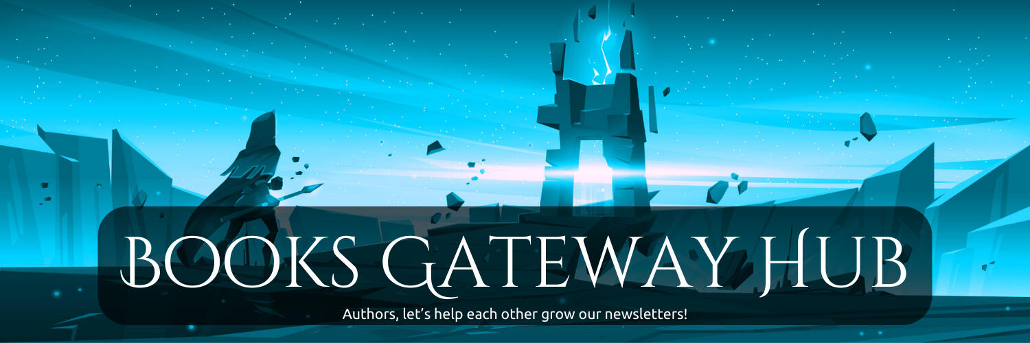 Free Books Gateway - Let these freebies and deals whisk you away for your next read! (Image: Warrior approaching a glowing portal)